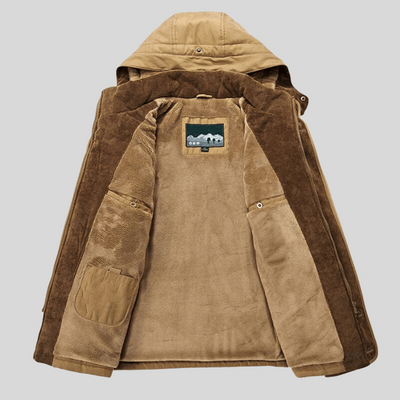 Montiqeu - Veste d’Hiver Outdoor pour Hommes avec Doublure en Laine, Chaude et Imperméable