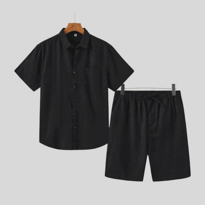Montiqeu - Short en Lin pour Hommes - Léger et Respirant