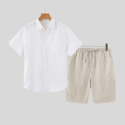 Montiqeu - Short en Lin pour Hommes - Léger et Respirant