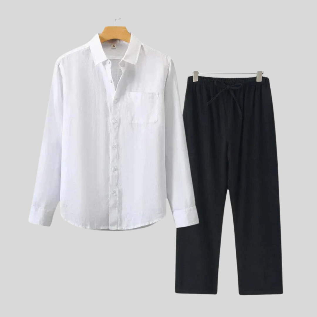 Montiqeu - Longue Chemise en Lin de Luxe pour Femmes - Respirante et Élégante