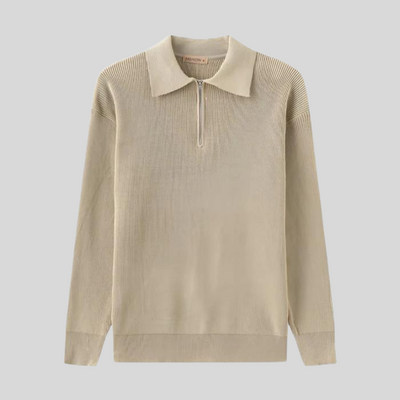 Montiqeu - Pull Zippé Tricoté pour Hommes, Élégant et Chaleureux pour l’Hiver