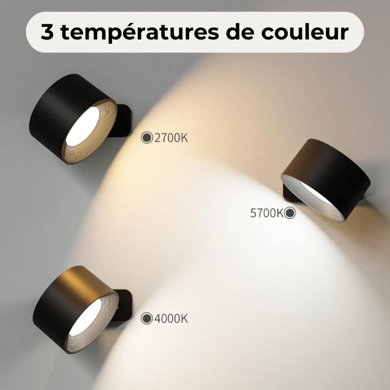 Montiqeu - Applique Murale LED Sans Fil 360° Rechargeable