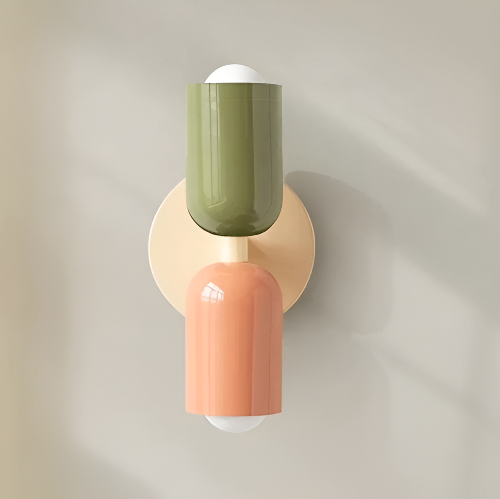 Vert / Saumon / Beige