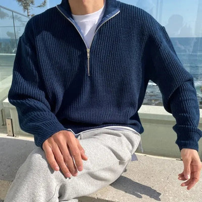 Montiqeu - Old Money Half-Zip Sweater