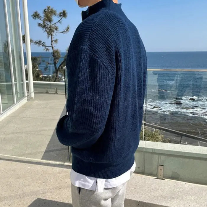 Montiqeu - Old Money Half-Zip Sweater