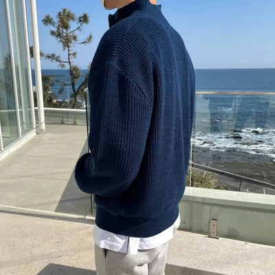 Montiqeu - Old Money Half-Zip Sweater
