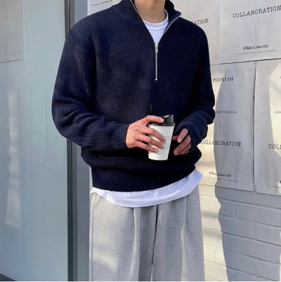 Montiqeu - Old Money Half-Zip Sweater