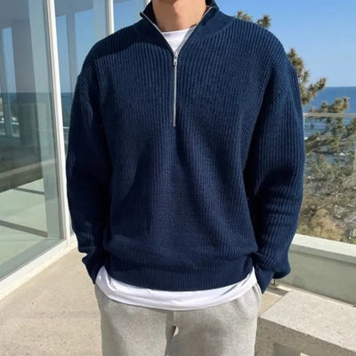 Montiqeu - Old Money Half-Zip Sweater